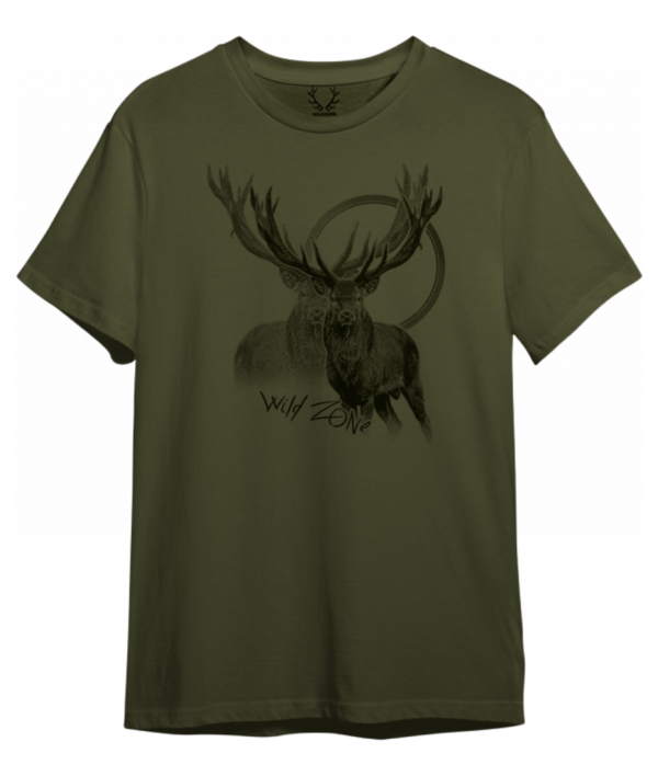 1 Wild Zone T-shirt med print af Kronhjorte
