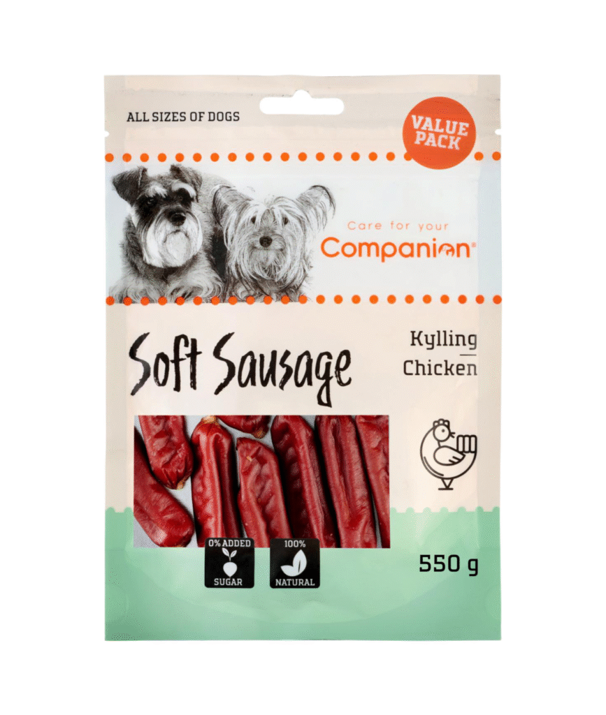 Companion pølse med kylling - 500 gram.