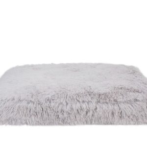 Fluffy hundepude Lysegrå