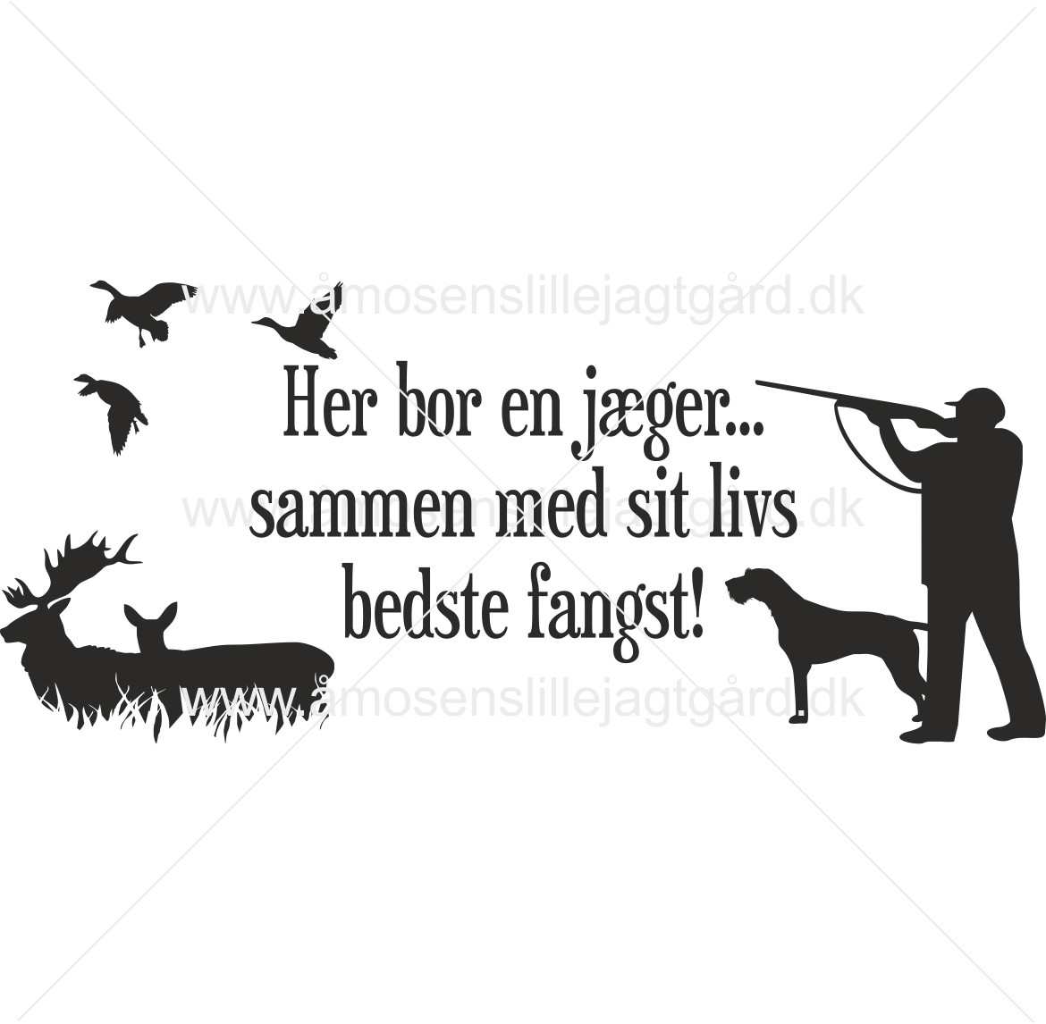 Folie-/Strygemærke - Bedste fangst m. Tysk Ruhåret